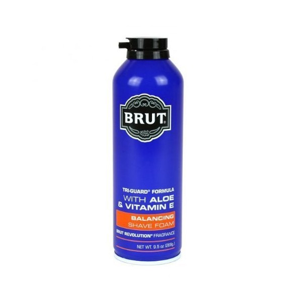 Brut Revolution Fragrance Shave Foam Tri-guard Formula Balancing with Aloe & Vitamin E (1 pack)