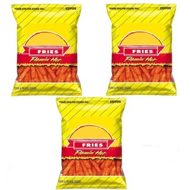 Fries Flamin' Hot Spicy Flavor - 3.125 oz. Bag - Family Pack - 3 Pack
