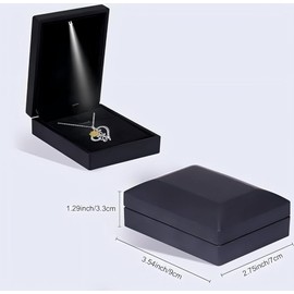 Necklace Pendant Box for Necklace Pendant Bracelet Ring Earring, Jewelry Storage Display Case for Christmas Wedding Engagement Birthday Anniversary