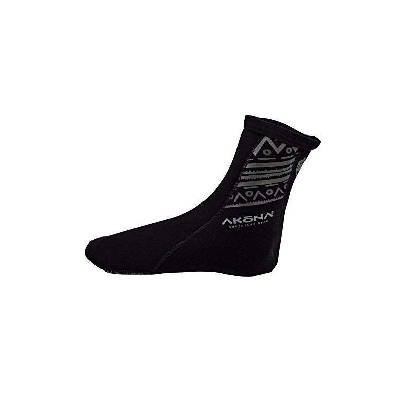Akona 2mm High Top Neoprene Snorkeling/Dive Sock with Printed Traction