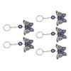 5Pcs Rhinestone Keychain Handcrafted Exquisite Beautiful Shiny Butterfly Shape Evil
