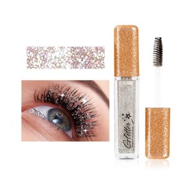 Colored Mascara for Eyelashes,Colorful Mascara Waterproof Long Lasting Eye Lash Mascara Shiny Sparkle Diamond Mascara Smudge-proof Lengthening,Defining,Curling,Volume Color Glitter Mascara Makeup Eye Lashes Party Stage Use (#08 Galaxy)
