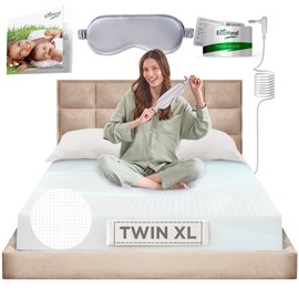 Earth Grounding Fitted Sheet Twin XL Size with 12% Silver Fiber & 4% Silk & 84% Organic Cotton - White - Soft Earth Grounding Well Bed Sheets - Grounded Conductive Bed Sheets for Better Sleep