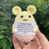 sinirttou Lucky Charm Pocket Hug Mouse, Small Cuddly Toy Lucky