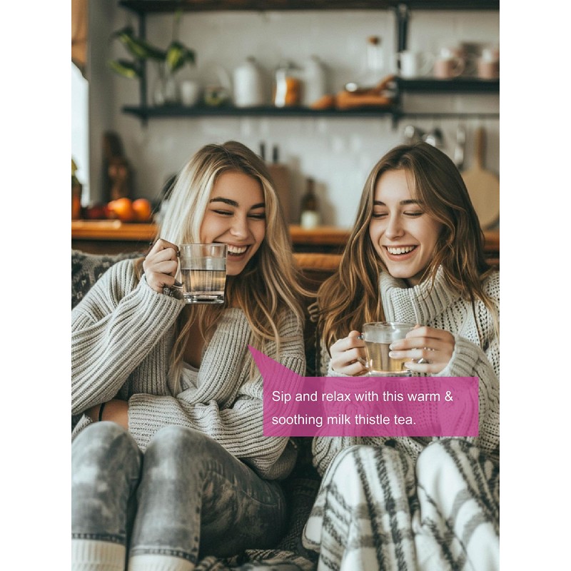 TeeLux Milk Thistle Tea Bags, Natural Milk Thistle Seed Tea,