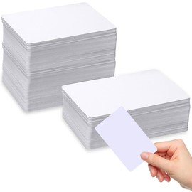 WYIPOLZI 100PCS Premium Blank White PVC Cards, Plastic Blank Business Cards Compatible with All Plastic Card Printers (CR80, 30 mil, 0.76mm)