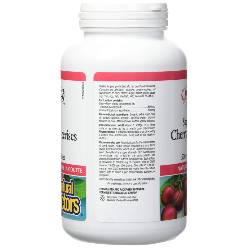 Natural Factors Super Strength Cherry Concentrate, 180 Softgels