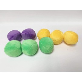 Midlee Squeaky and Crinkley 2 1/2" Plush Dog Balls, Set of 8 (Refill Hide a Ball)