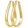 DORANA Large Gold Hoop Earrings for Women Oval Hoop Earrings