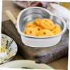 SHOWERORO Heart Shaped Stainless Steel Dish Snack Plate for Desserts