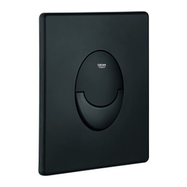 GROHE Start - Flush Plate for Concealed GD2 Cisterns (Made of ABS, Water Saving, Dual Flush with Start and Stop Activation, Easy Vertical Installation), Size 156 x 197 mm, Phantom Black, 38964KF0