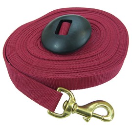 Intrepid International Lunge Line with Rubber Stopper, Red, 25-Feet