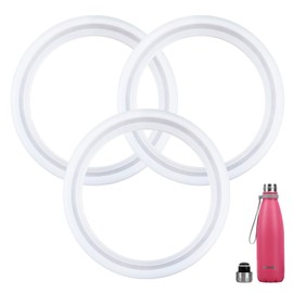 koodee 3 Pack Replacement Silicone Sealing Rings Gaskets for 9 oz,12 oz,17 oz Vacuum Insulated Cola Shape Water Bottle, BPA-Free