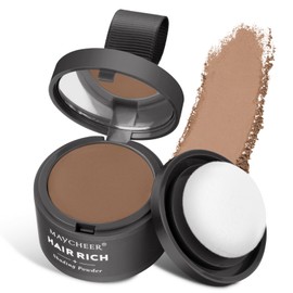 Ansatzpuder für Männer und Frauen, Haarverdichtungs Ansatzpuder, Schnell Abdeckender Wurzel-Concealer mit Haarkreide zum Auffüllen von Dünnem Haare(10# Rötlich braun)