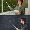 2 Pcs Telescopic Teachers Pointer for Classroom, Extendable Hand Pointer