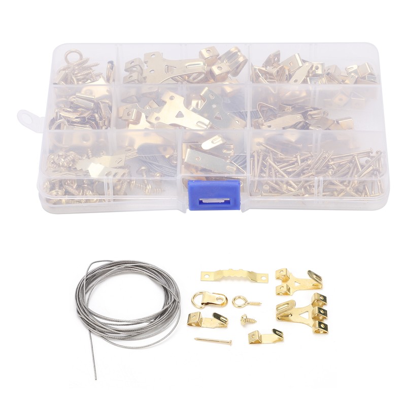 230PCS Photo Frame Hook Kit NonTrace Screw Nail for Wall
