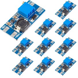 10 Pcs DC-DC Step Up Boost Converter 2V-24V to 5V-28V Voltage Converter 2a and 5V 9V 12V 28V Adjustable Boost Converter Power Supply Power Module Compatible with Arduino
