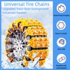 6 Pack Universal Tire Chains,Emergency Portable Snow Chains Suitable for