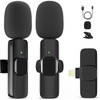 GOGARA Microphone for iPhone, 2 Pack Wireless Microphones, Mini Mic,