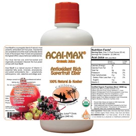 Acai Max - Organic Acai Juice Blend from CAOH® (2-32 oz Bottles)