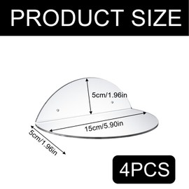 Lsydgn Pack of 4 Floating Shelves, Small, Small Wall Shelf, Acrylic Wall Shelf, 15 cm Wall Shelf with Hole, Home Wall Display Ledges, Mini Wall Shelves for Bathroom, Living Room, Wall Decoration,