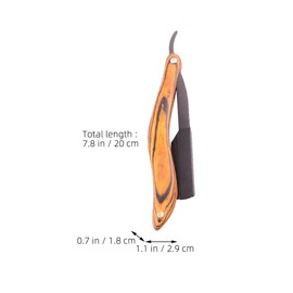 TOVINANNA Stainless Steel Manual Razor with Wooden Handle Portable Folding Shaving Tool for Men Precision Beard and Grooming Durable and Safe Shaving Experience