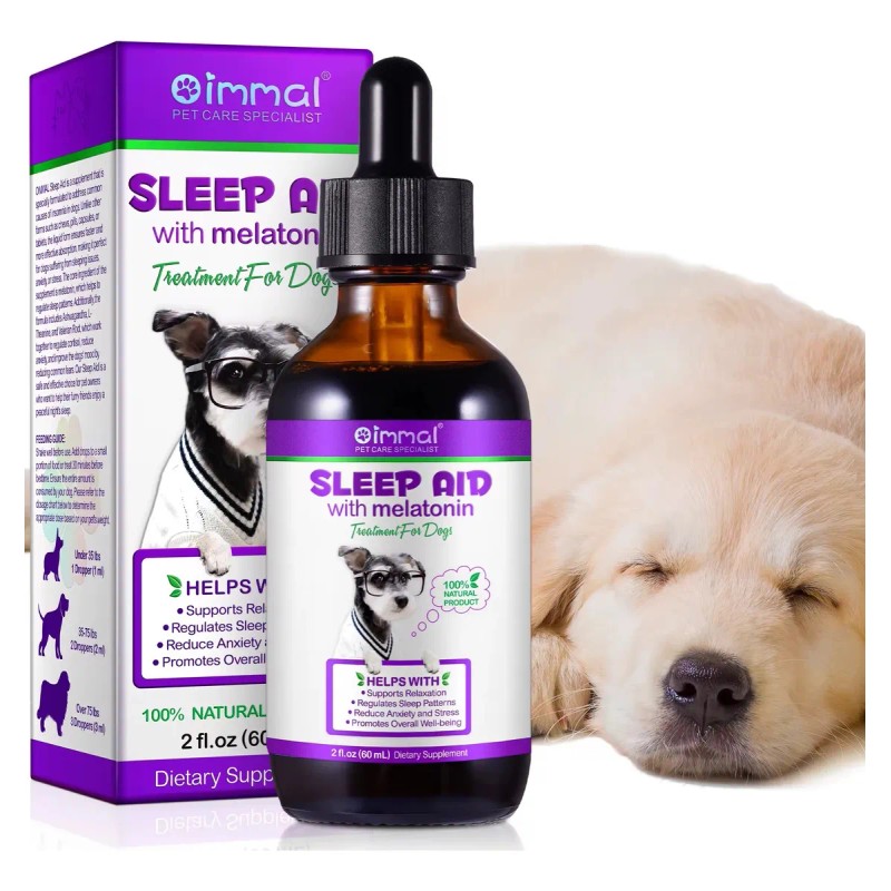 Suplemento Sueño Perro Melatonina Relajación Ansiedad Oimmal