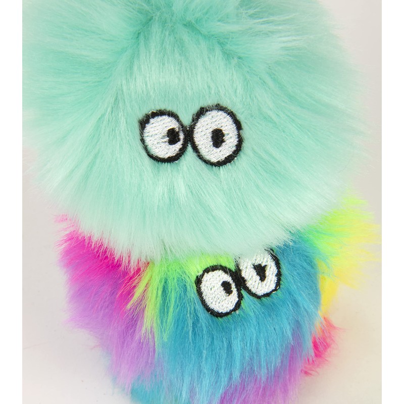 SmartyKat Fuzzy Friends Plush Catnip Ball Cat Toy, Set of