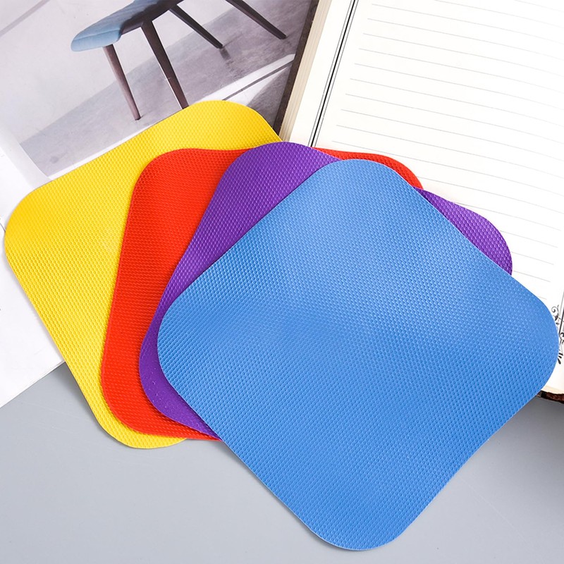 4 Pcs Rubber Jar Gripper Pads, 4 Colors Bottle Lid