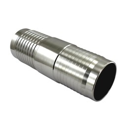"2" - Hose Barb Coupling 304 Stainless Steel Fitting Barbed Ends Coupler