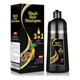 Black Hair Shampoo Negro 3en1 Cubre Canas Anticaida Calidad                                                                                           