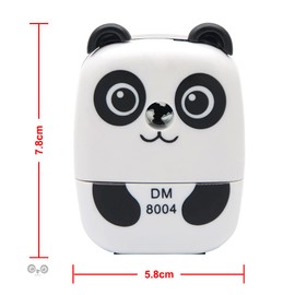 Manual Pencil Sharpener, Cute School Stationary Kids Pencil Sharpener Hand Crank Manual Desktop Sharpener for Office Classroom- Panda