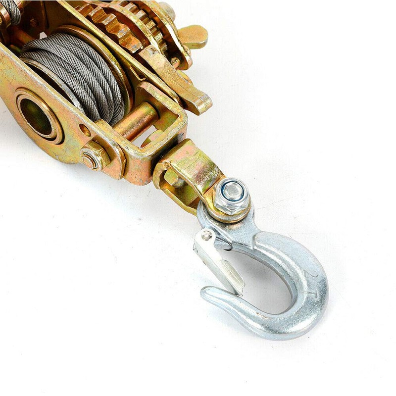 2-Ton Come Along Winch, Portable Dual Gear Power Puller Heavy-Duty