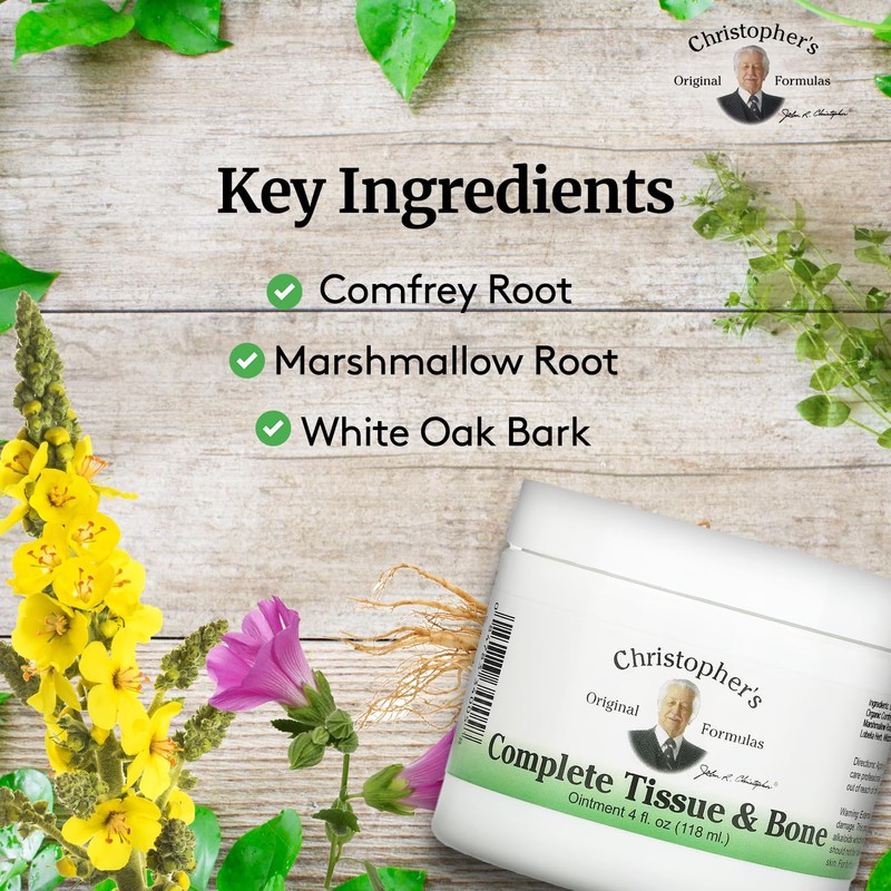 Christopher's Original Formulas Complete Tissue & Bone Ointment, Herbal Topical