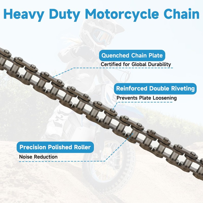 EOPOAYI 25H Drive Chain 126 Links for Razor MX350 MX400