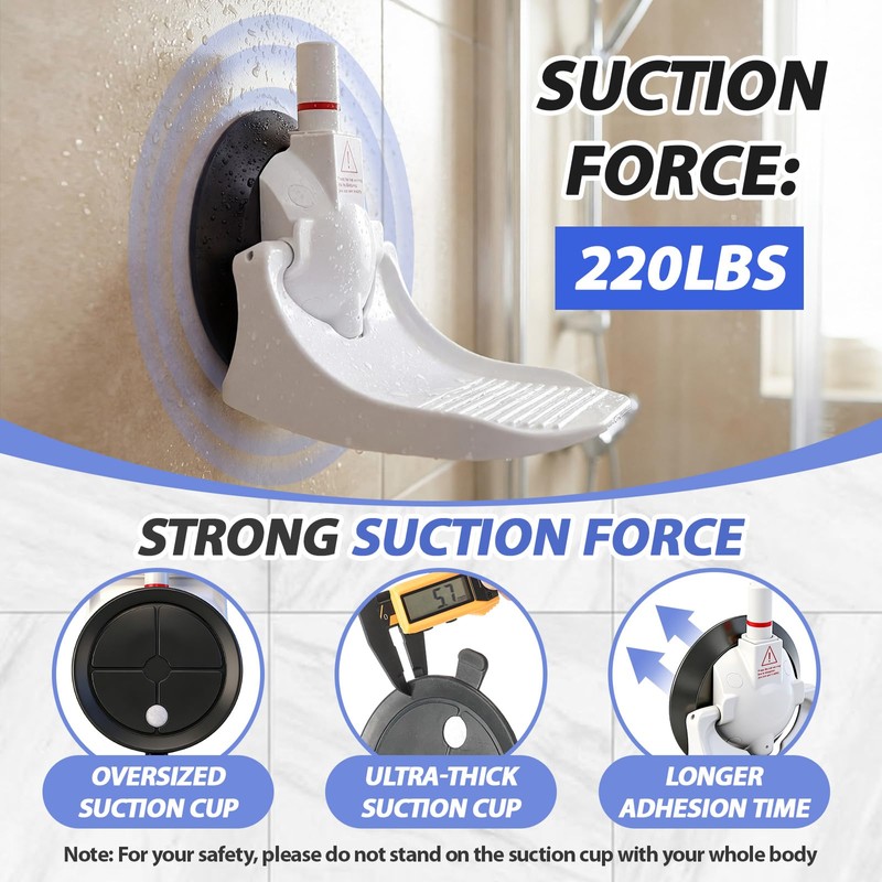 Thenshop Shower Foot Rest for Shaving Legs with Powerful Suction,