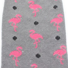 Cuff Mania Pink Flamingo Men's Socks, Funny, Funny, Unique, Comic, gray