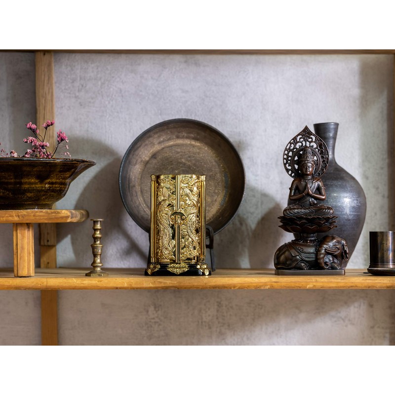 Zushi (No. 2 gold plated/24k gold)_Buddha Statue Takaoka Copperware