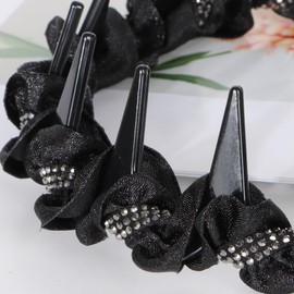 Wavy Toothed Headband for Women - Elegant Rhinestone Beaded Hair Headband Non-Slip Handmade Wrapped Hairband for Women Girls