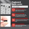 ZIUZI 100Pcs Pegboard Hook Locks, Peg Board Locks Stoppers Fit