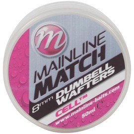 Mainline M3106 Match Dumbell Wafters 8 mm 50ml White Cell Match Fishing Wafter Hook Bait Hookbaits