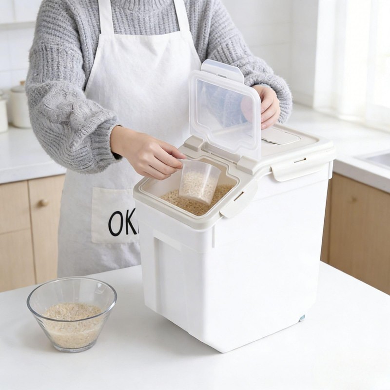 Saim Large Flour Storage Container Bin 50lb, 2Pack Airtight Rice