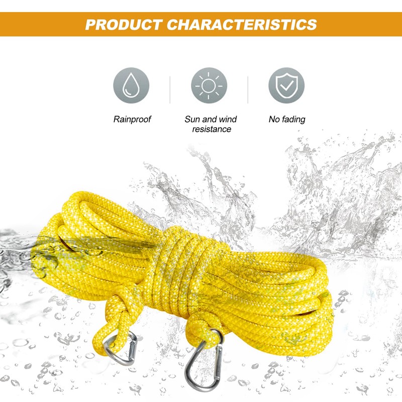 Washing Line Rope 15m Polyester Rope 8mm Clothes Line Multipurpose