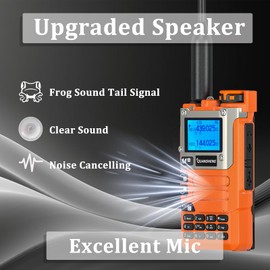 2 Pack QUANSHENG UV-K5(8) Two Way Radio Long Range UV-K6 Walkie Talkie NOAA Weather Forecast DTMF Hanheld Radio UV-K5 8 USB-C Charging Orange with Headset and 771 Antenna