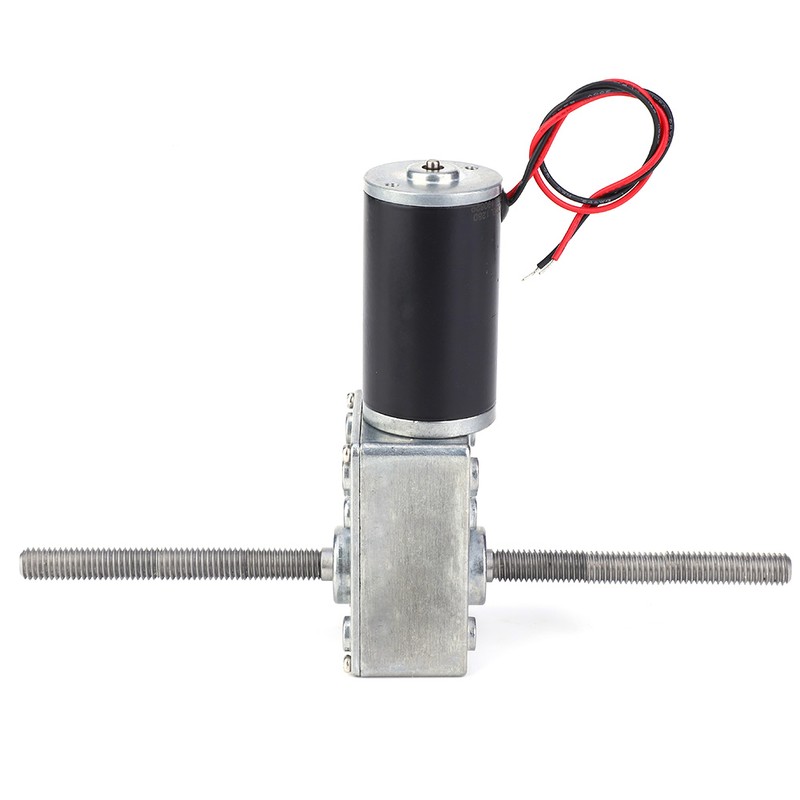 24V Double Shaft Metal Gearbox Turbo Worm Speed Reduction Gear