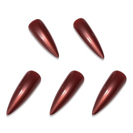 BABALAL Stiletto Press on Nails Long Fake Nails Red Glue on Nails Goth Almond Acrylic Nails for Women and Girls