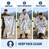2-Pack PET Emergency Thermal Blankets, Reflective Survival Covers for Camping,