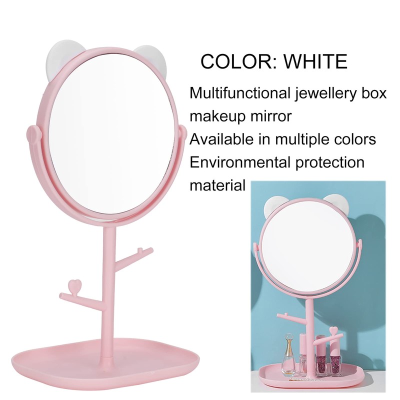 Espejo de Maquillaje, Espejo Cosmético Flexible Conveniente Lindo Pequeño con