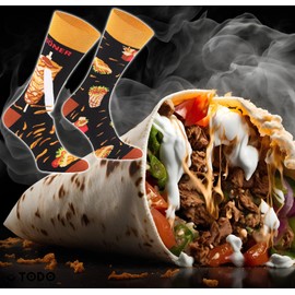 TODO Colours Funny Socks with Motif - Multicoloured, Colourful, Crazy for the Joy of Life, Doner socks, 39 - 42