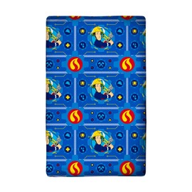 Fireman Sam Alarm Fitted Sheet 90/100 cm x 190/200 cm 100% Cotton Fireman Sam Sam Tân Pontypandy Jupiter Fire Brigade Helper Rescuer Fitted Sheet Fitted Sheet for Bed Linen